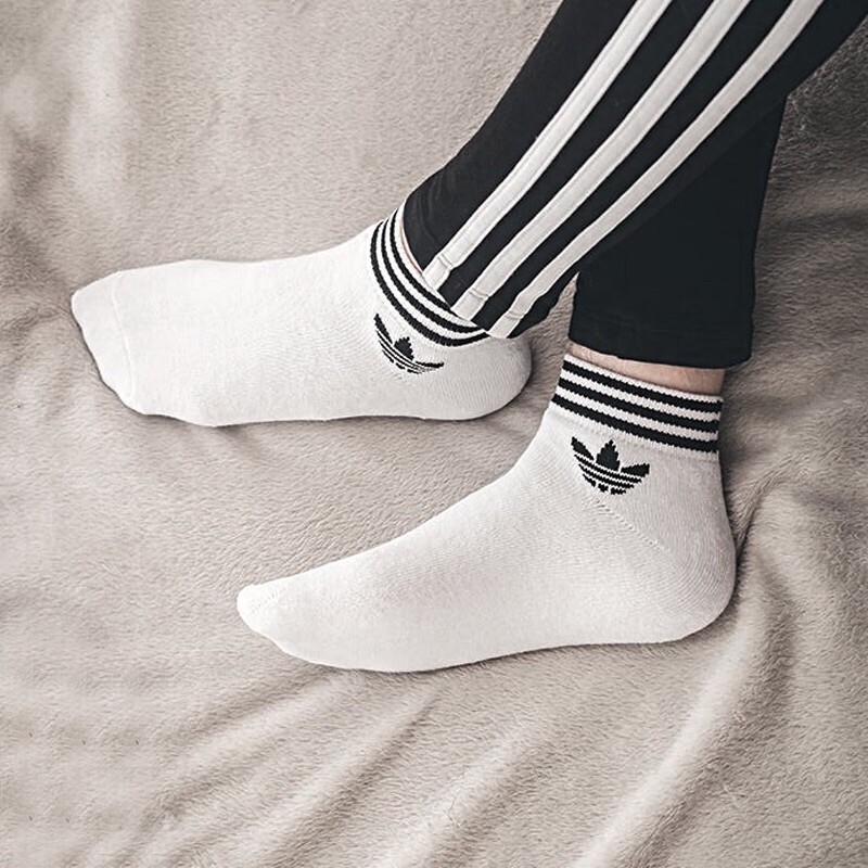 🌈 Adidas TREFOIL ANK STR 三葉草3雙入/組短襪踝襪白EE1152 黑EE1151🌈 | 蝦皮購物