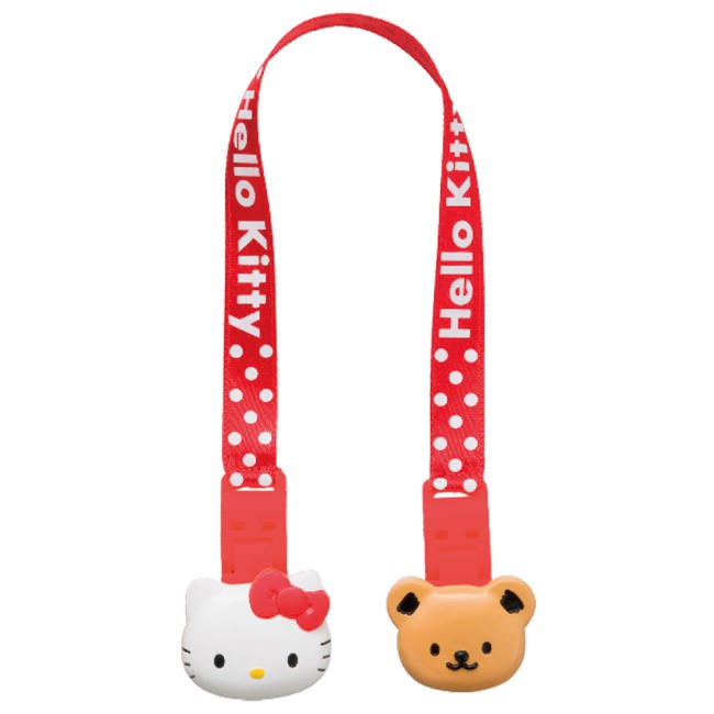 ∴☆°仙琉月∴☆°日本帶回~三麗鷗 Hello Kitty 凱蒂貓 寶寶用 扣壓式 防掉落 帽子夾 圍兜夾 手帕夾
