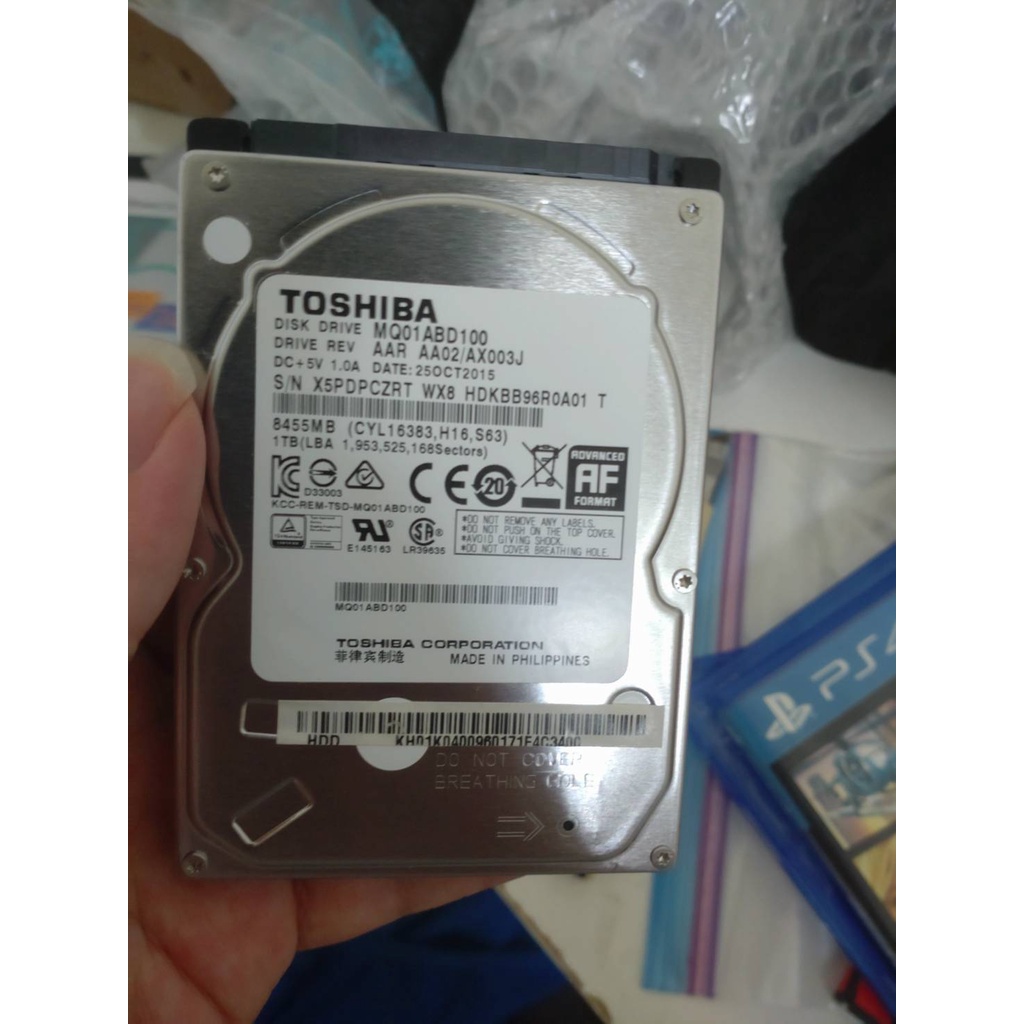 Toshiba【2.5吋】1TB 硬碟(MQ01ABD100) 良品