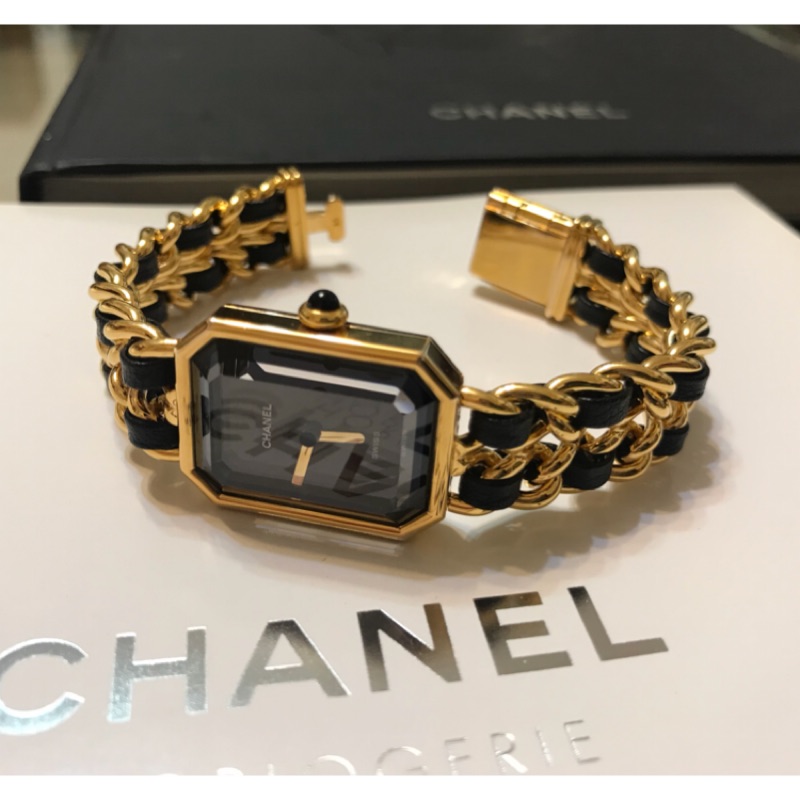 香奈兒 Chanel premiere 金首映手錶 M 號 （原廠真品九成五新） 盒單全