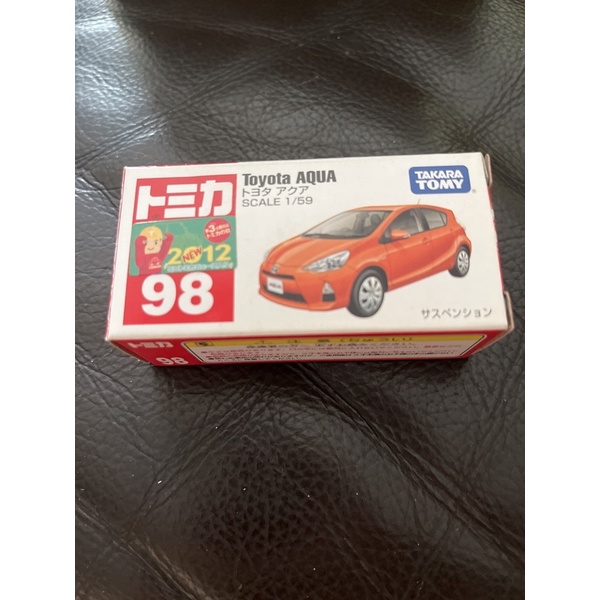 現貨絕品Tomica 98 TOYOTA AQUA 一般款，有車貼