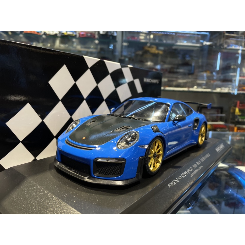 吉華科技@ 1/18 Minichamps PORSCHE 911 (991.2) GT2RS 2018 藍色