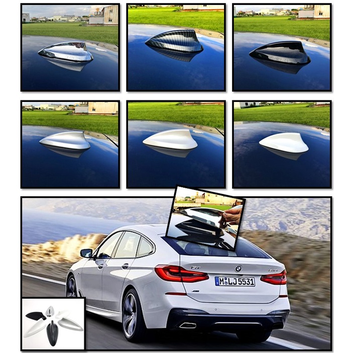 圓夢工廠 BMW 6系 G32 620 630 640 改裝 鯊魚鰭蓋 天線飾蓋貼 烤漆黑 烤漆銀 烤漆白 鍍鉻 碳纖