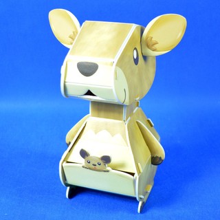 CubicFun 樂立方 3D立體拼圖立體模型 K1504 昆蟲動物世界 可動式袋鼠 禮盒版 佳廷模型 M54242