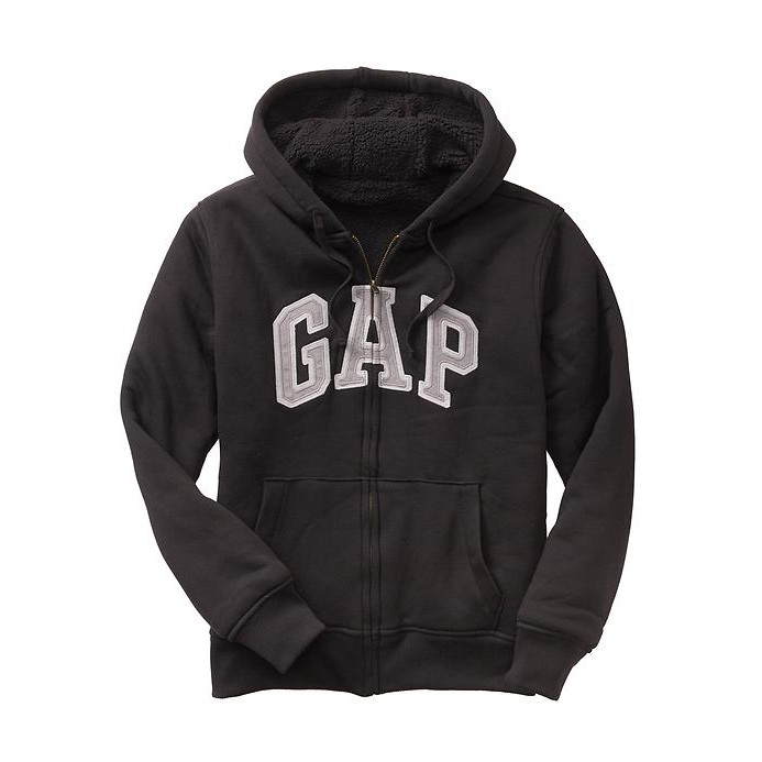 美國 GAP LOGO 男生羔羊毛連帽外套 【 厚毛款 】