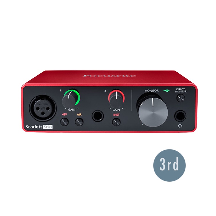 Focusrite Scarlett Solo USB 錄音介面 二三代 3rd 2nd 聲卡