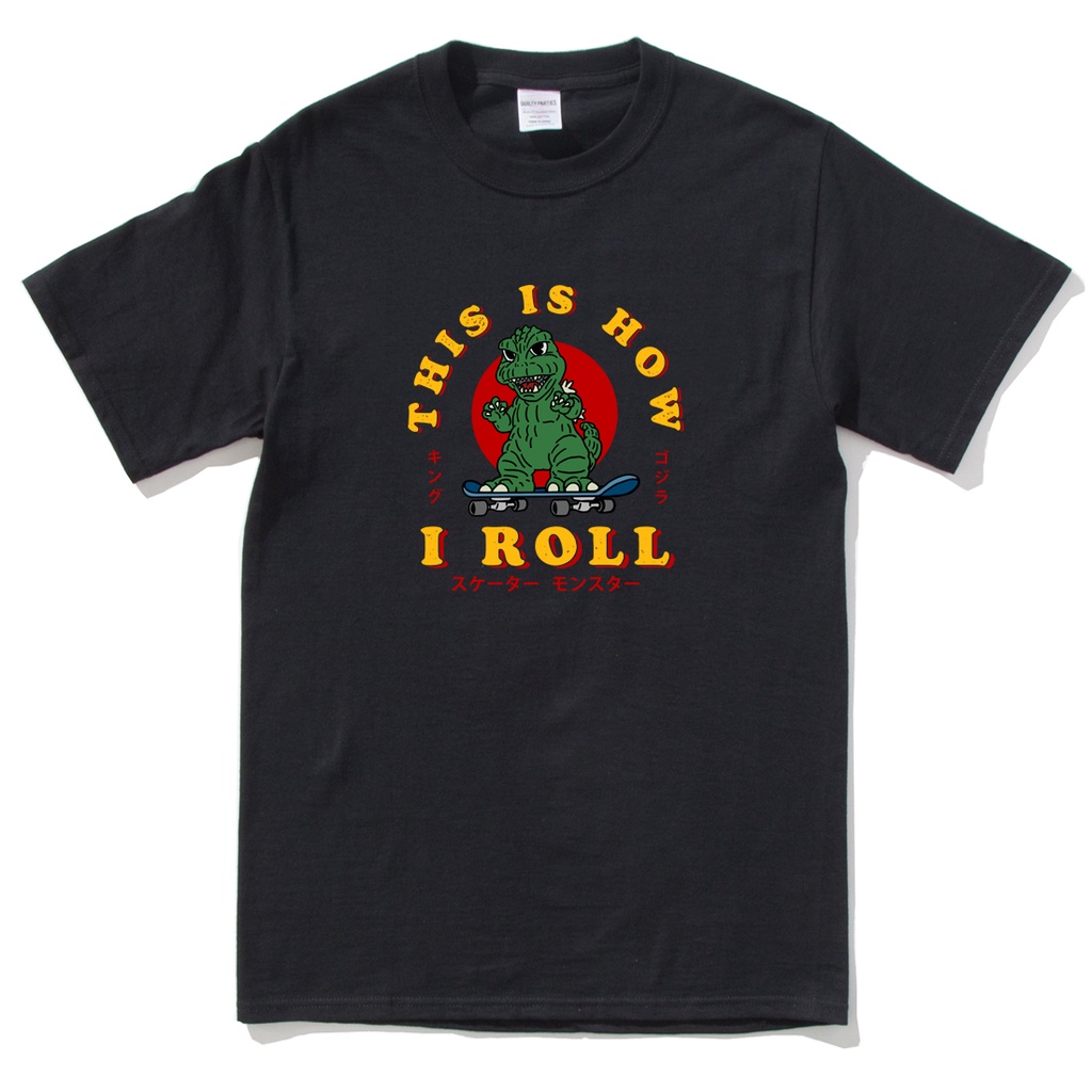 How I Roll Godzilla 中性短袖T恤 7色 哥吉拉滑板潮T衝浪怪獸浮世繪日本藝妓武士Kaiju東京海嘯