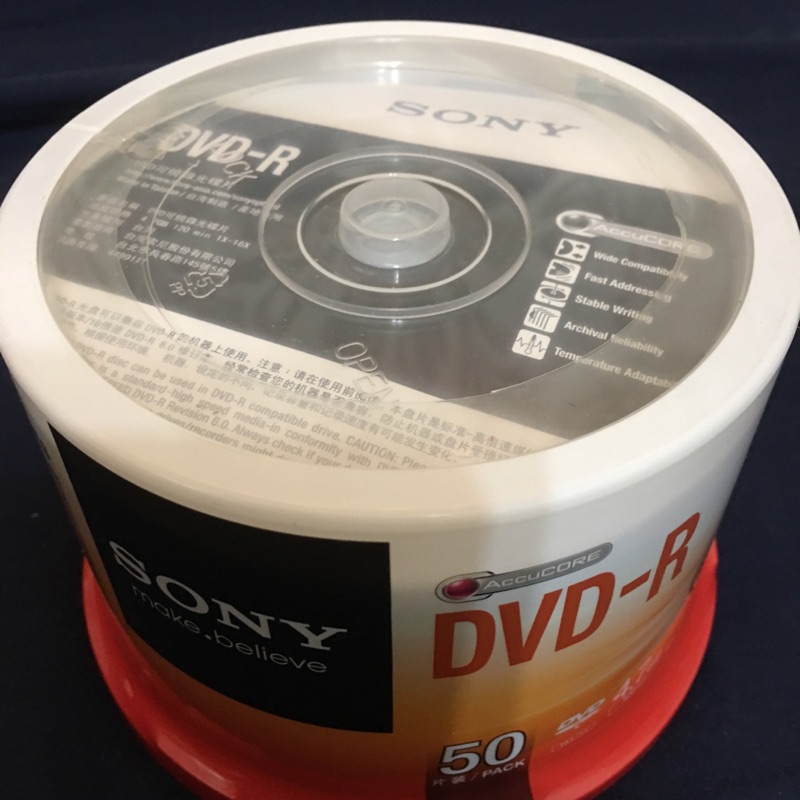 Sony DVD-R 可燒錄光碟片 50片裝布丁桶