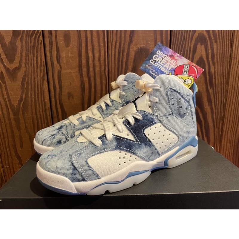 {OGC} NIKE AIR JORDAN 6 GS WASHED DENIM 丹寧 牛仔 DM9045-100