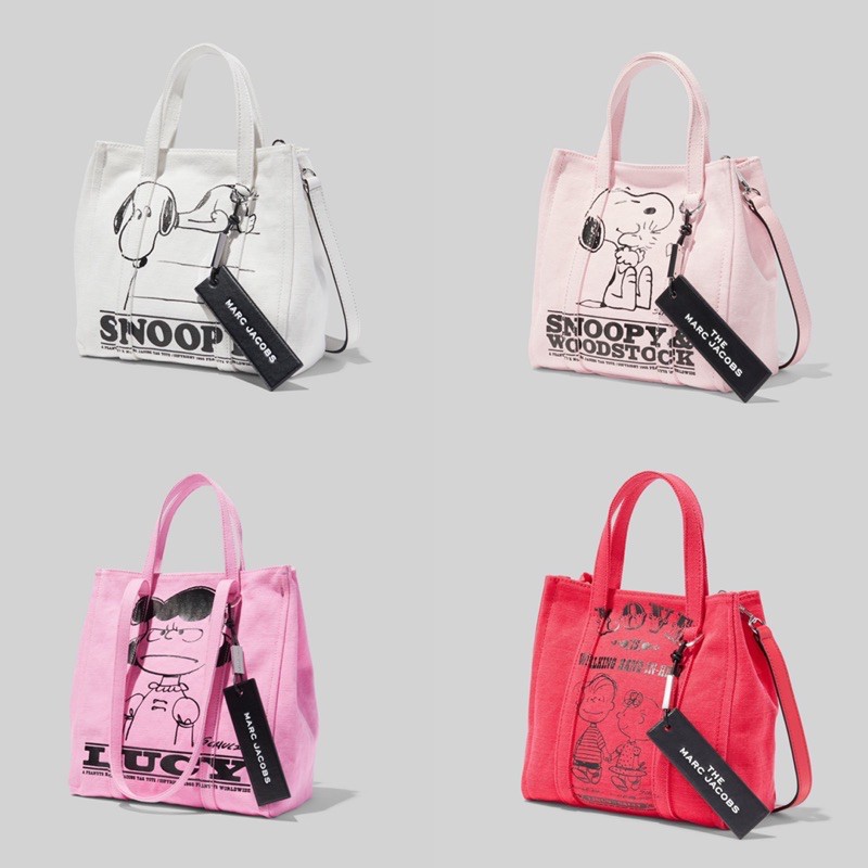 💥限量💥Marc jacobs x PEANUTS® SNOOPY史努比聯名款 標籤帆布包（mini)