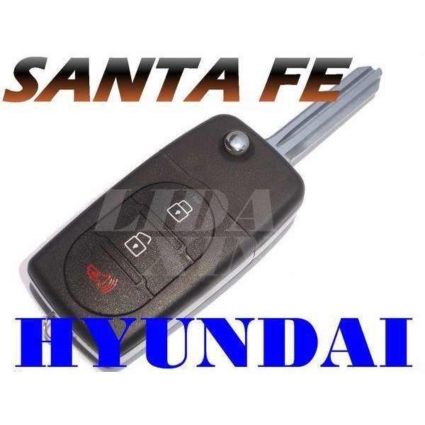 HYUNDAI 現代汽車SANTA FE  鑰匙外殼丶V6 I30 原廠遙控器鑰匙 (原廠替換外殼)