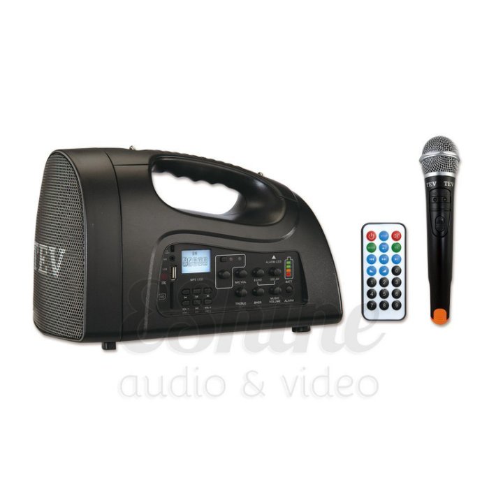 TEV TA-220DL無線擴音器 藍芽+USB+SD 單頻手握麥克風  肩帶式(手提式) 擴音器