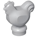 樂高 Lego 淺灰色 雞 公雞 母雞 風向雞 動物 Gray Chicken 95342 城市 街景 漁村 人偶 大街