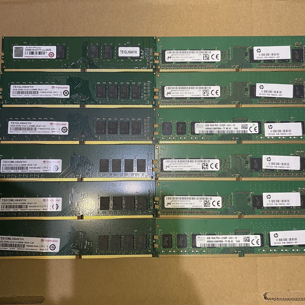 現貨大廠牌記憶體 DDR4 2133 2400 2666 4G 8G 原廠顆粒 創見 威剛 SK 三星 十銓 數量充足