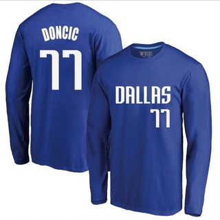 🔥唐西奇Luka Doncic東契奇長袖純棉T恤上衛衣🔥NBA球衣獨行俠隊小牛隊運動圓領衣服棉T大學T男T女T籃球衣B4
