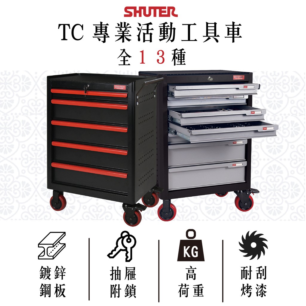 Tc全系列13款 樹德 專業工具車活動車高荷重工具車作業車移動櫃收納車分類櫃工業收納車零件櫃置物車 蝦皮購物