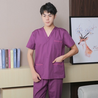 高雄出貨 護士服工作服刷手服醫師袍韓版手術服手術衣醫師服工作裝刷手服女刷手服男洗手衣男短袖長袖分體
