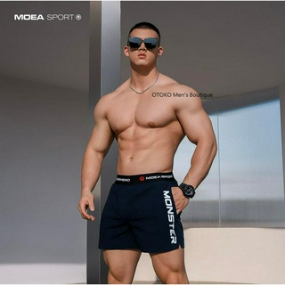 【OTOKO Men's Boutique】MOEA SPORT 墨立方:健身運動短褲／海灘褲／深藍色(台灣獨家代理)