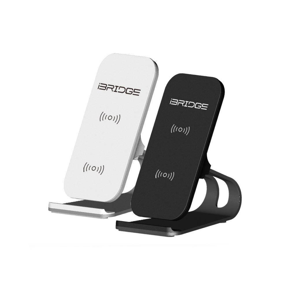【iBRIDGE】立架式雙線圈充電盤 IBW005 黑\白 兩色可選 無線充電 可當立架
