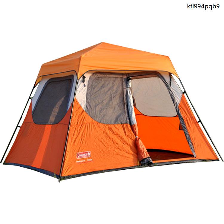 客製戶外帳篷科爾曼Coleman5-8人雙層自動速開6人帳篷A-064野營露營免搭建代購