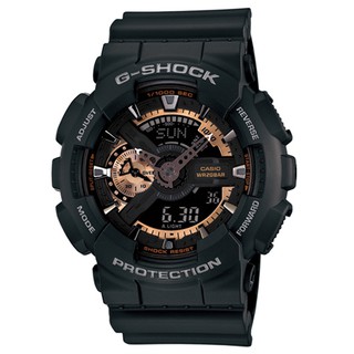 【CASIO】卡西歐 G-SHOCK + BABY-G 時尚運動對錶 GA-110RG-1A+BGA-210-1B