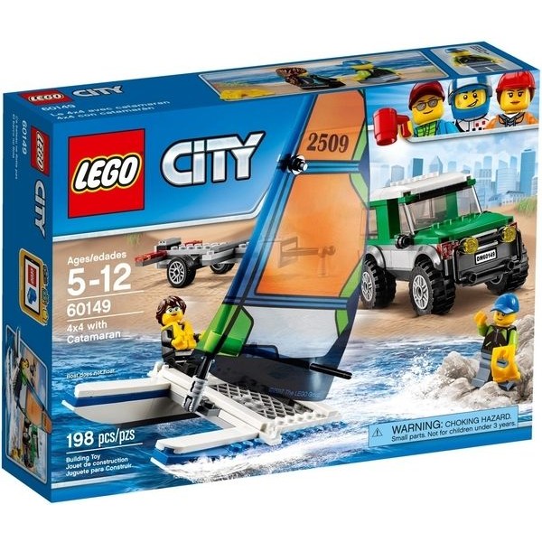 【積木樂園】 樂高 LEGO 60149 CITY系列 4x4越野車和雙體帆船