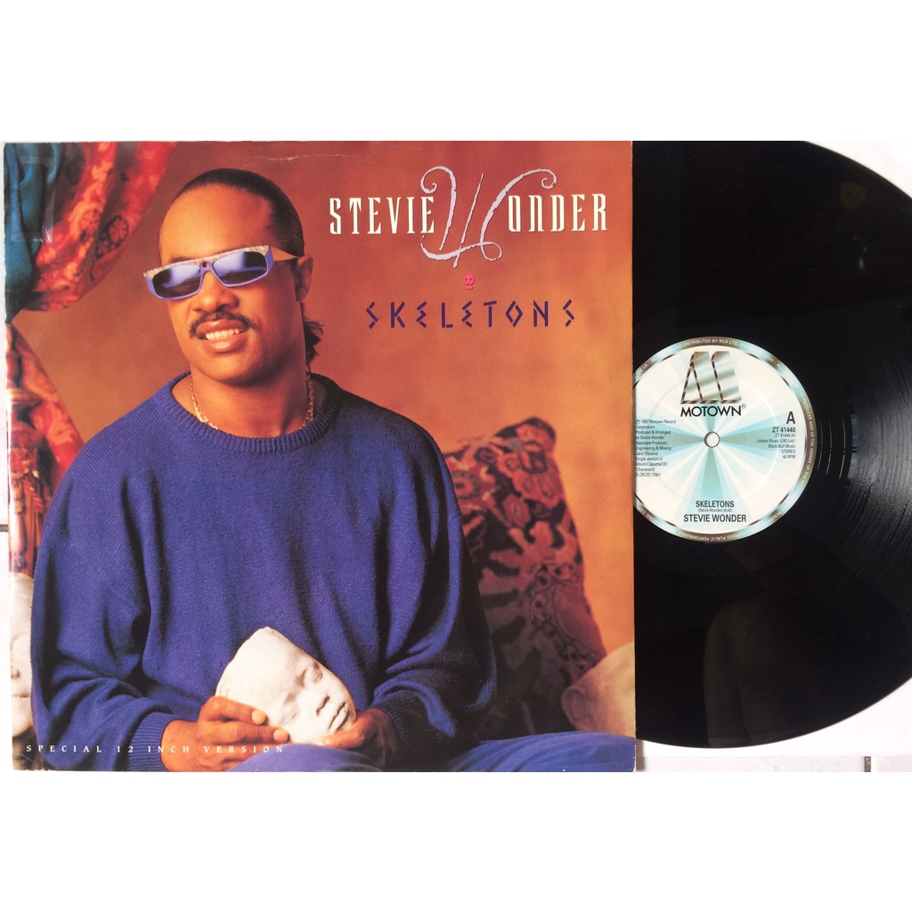 Stevie Wonder Skeletons 黑膠單曲 蝦皮購物