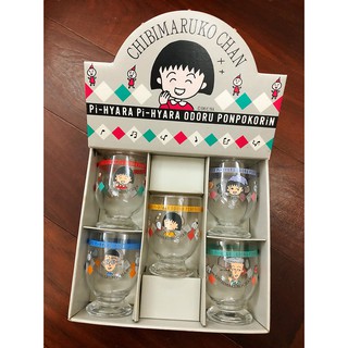 *MARUKO1990* 日本 正版 絕版 早期商品 櫻桃小丸子 玻璃杯 水杯 咖啡杯 馬克杯 茶杯 杯子 布丁杯