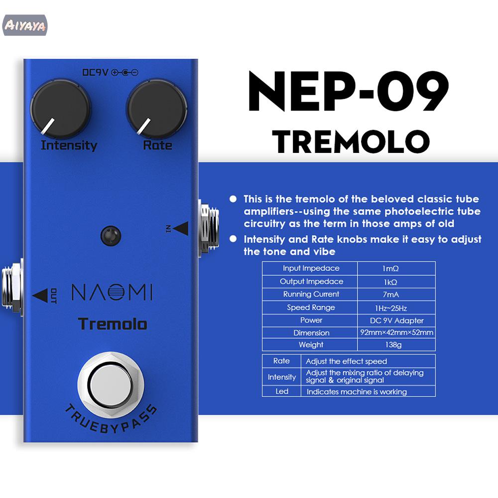 滿額免運那迷nep 09 顫音吉他效果器寶藍色 蝦皮購物