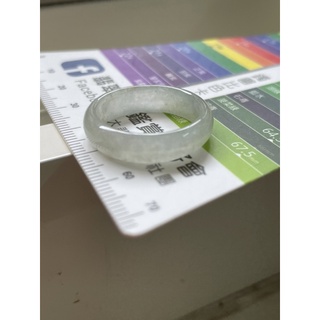 內徑18.9，國際戒圍16，no689，玉到愛，冰白翡翡翠戒指（戒圈），完美無紋有色根，保證緬甸玉A貨翡翠
