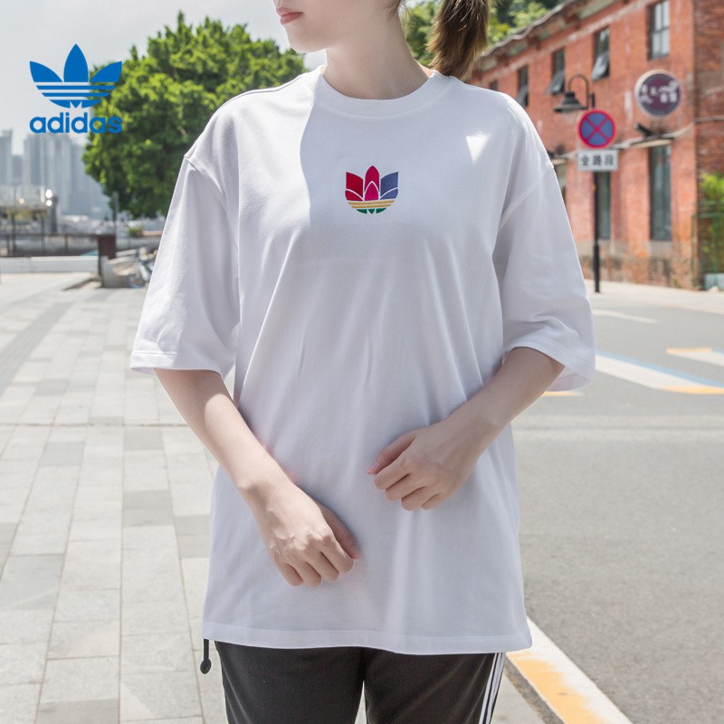 R-MAN】Adidas Originals 刺繡奧運聖火女生落肩短袖GD2234 GD2235 | 蝦皮購物