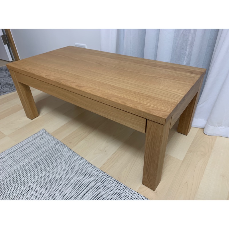 MUJI 無印良品 無垢材矮桌/附抽屜