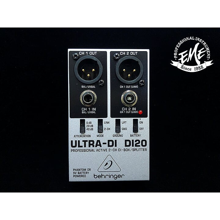 ::: 亞邁樂器 ::: behringer ULTRA-DI DI20 主動式阻抗轉換盒/DI/雙軌輸入/現貨免運