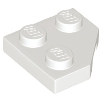 LEGO 樂高 白色 切角薄板 Wedge Plate 2x2 Cut Corner 26601