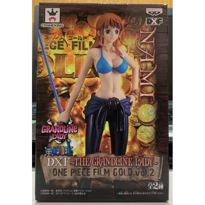 航海王 海賊王 正版公仔 日版 金證 景品 娜美 NAMI  DXF GOLD 黃金城 全新未拆 標準盒