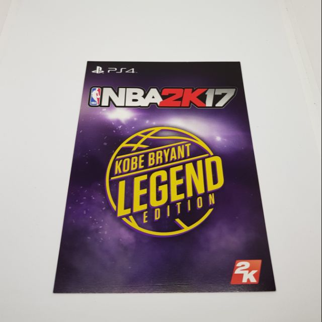 Kobe Bryant PS4遊戲 2K17特典 限定卡面空卡 2K17特點 2k17kobe2K17傳奇珍藏 傳奇典藏