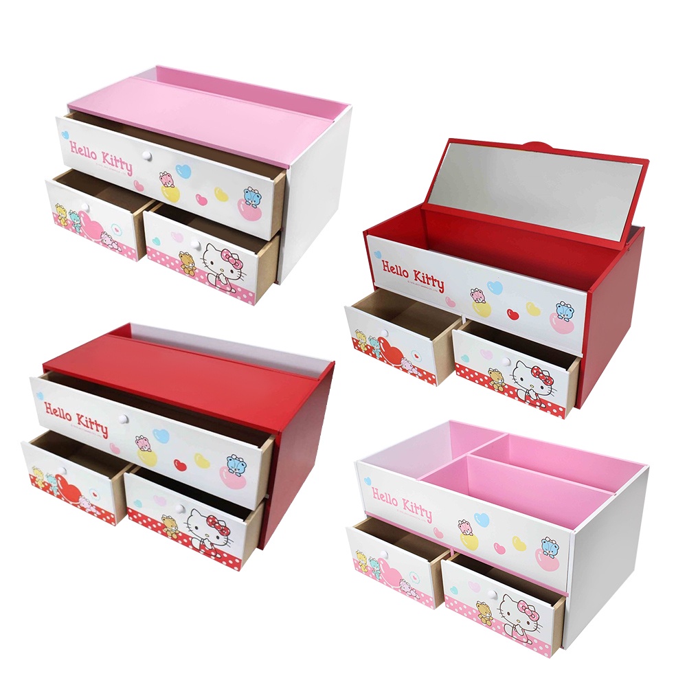 Sanrio  三麗鷗 Hello Kitty 小熊抽屜格盒 收納盒 桌上收納【網狐家居】