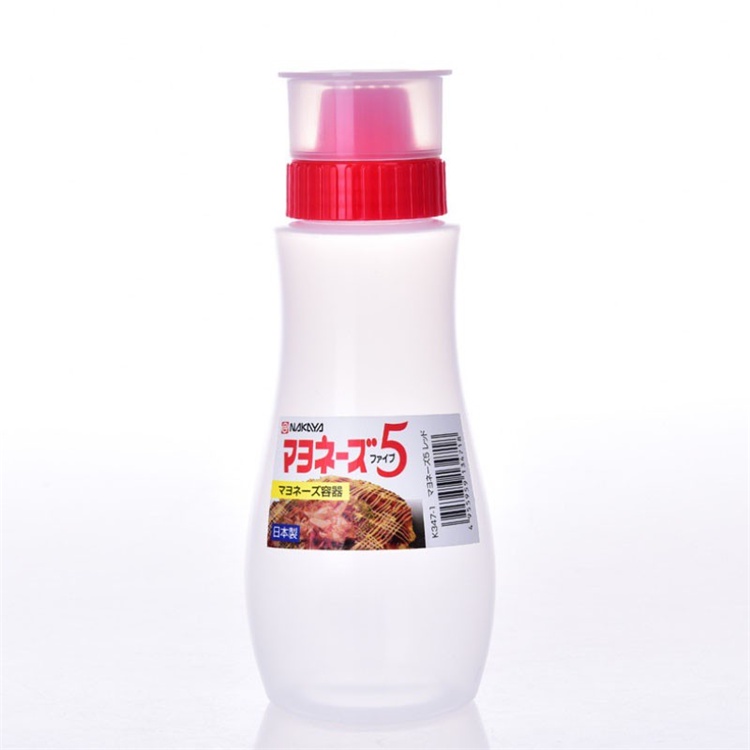 純淨北歐 | NAKAYA 日本製 五孔透明擠醬瓶 紅色 料理瓶 擠醬瓶 醬料瓶 日本製