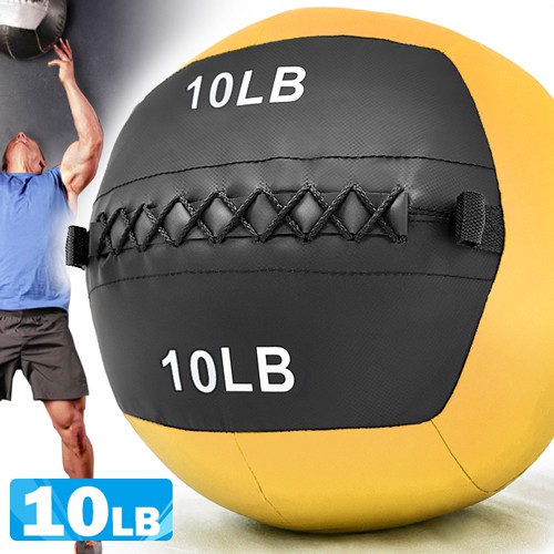 負重力10LB磅軟式藥球4.5KG舉重量訓練球wall ball壁球牆球沙球沙袋沙包C109-2310非彈力量健身球