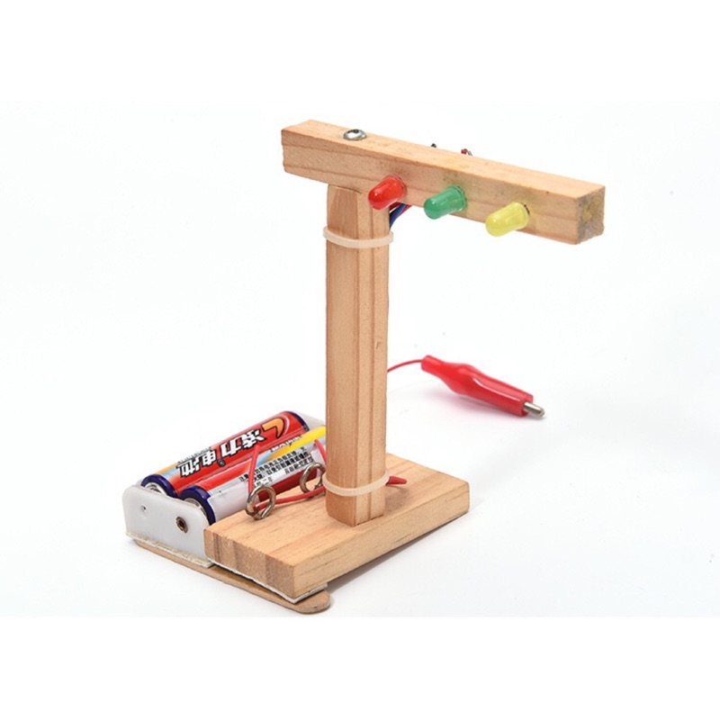 現貨教材勞作小學生科學實驗玩具兒童手工diy材料包科技小製作紅綠燈小發明益智玩具 蝦皮購物