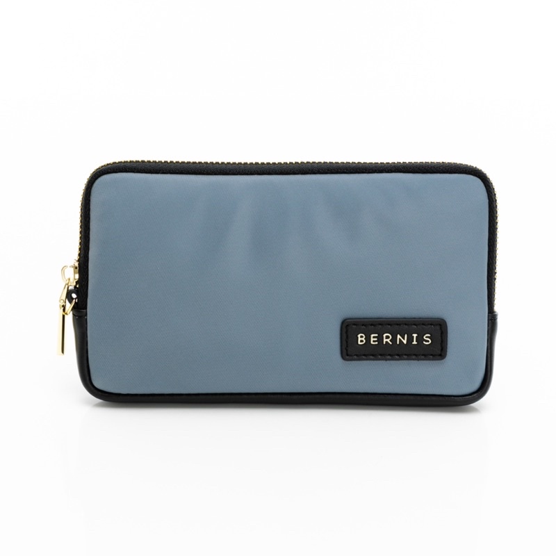 BERNIS 尼龍系列 萬用手拿包 收納包 長夾 錢夾 手機包 寶寶藍色