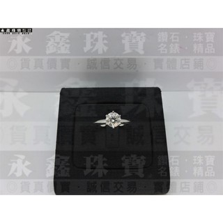 周大福Chow Tai Fook GIA天然鑽石戒指 1ct D/VS2/車工完美 PT950 二手商品 n0486