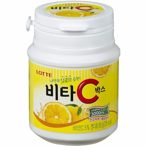 【米糖】韓國 樂天 LOTTE 樂天C罐  Vita C檸檬糖 C糖 維他命C糖 檸檬糖 c罐