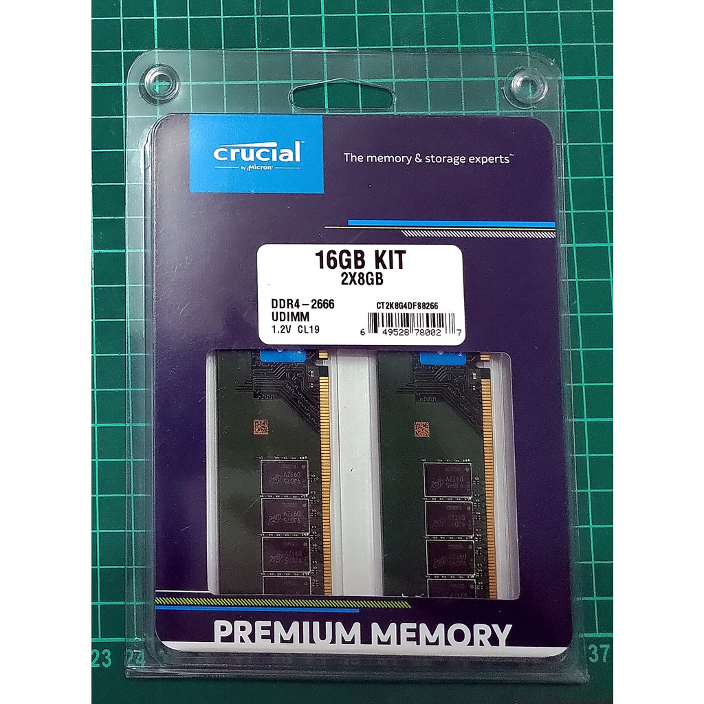 [降價] 美光記憶體 DDR4 2666 16GB雙通道組(8GB*2)