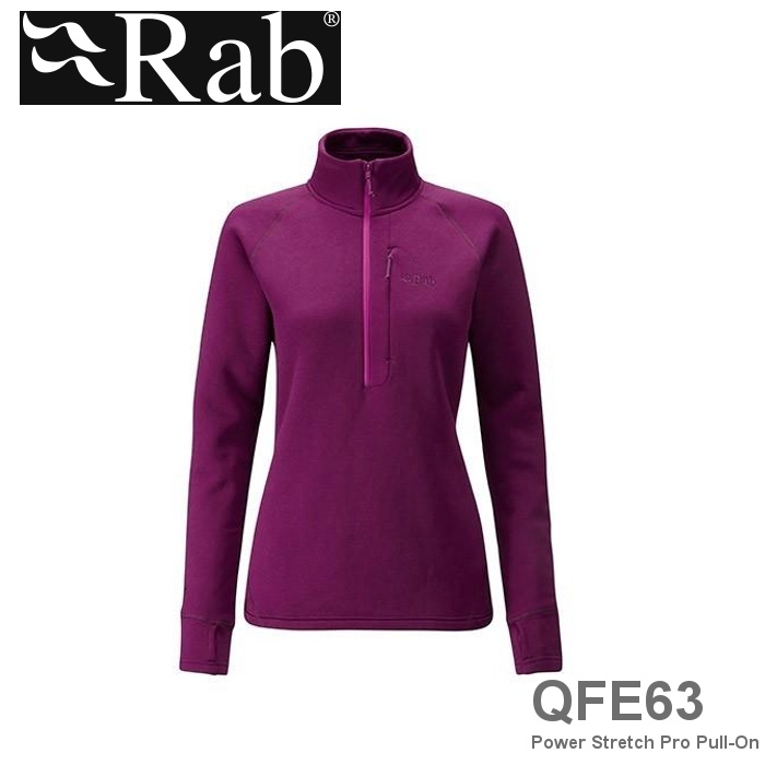【速捷戶外】英國 Rab QFE63 POLARTEC 女彈性保暖排汗衣(深墨藍)53831, 登山,賞雪,保暖,旅遊