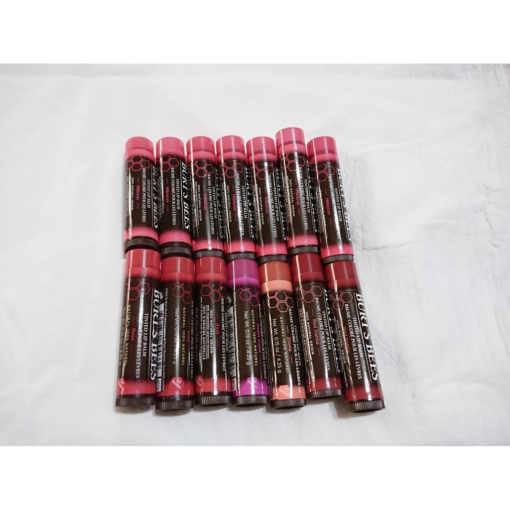 台灣現貨出清 Burt S Bees Tinted Lip Balm 塗鴉彩色唇膏 蝦皮購物