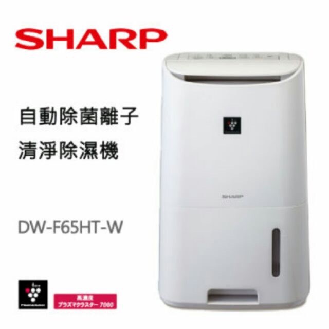 SHARP 夏普6.5公升清淨除濕機 DW-F65HT-W