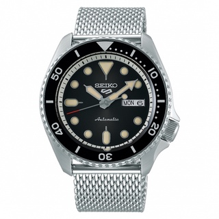 SEIKO 精工 5 Sports 系列 黑面米蘭帶機械錶4R36-07G0D(SRPD73K1) x42.5mm