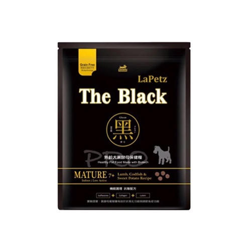 【LaPetz 樂倍】The Black黑酵母無穀保健糧-熟齡犬 1.5kg/5kg
