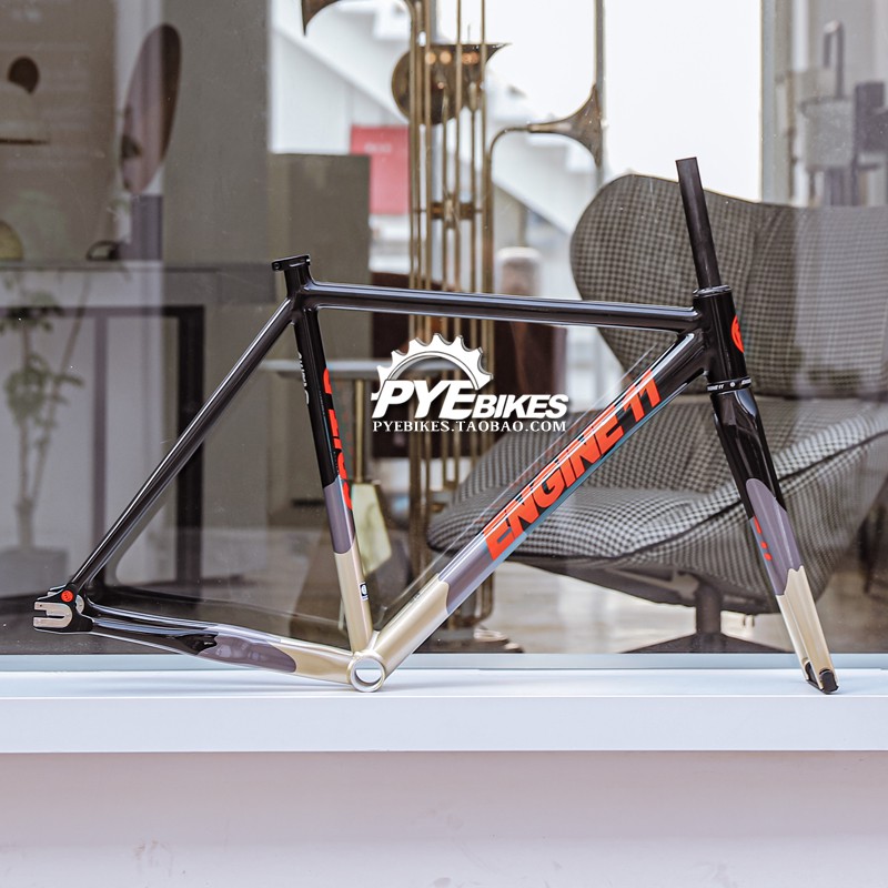 Engine11 Critd Black Orange Color Way 場地死飛車架組 蝦皮購物